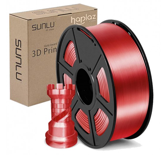Filamento Silk Premium Pla 1,75mm Impresión 3d Seda Brillante Rojo