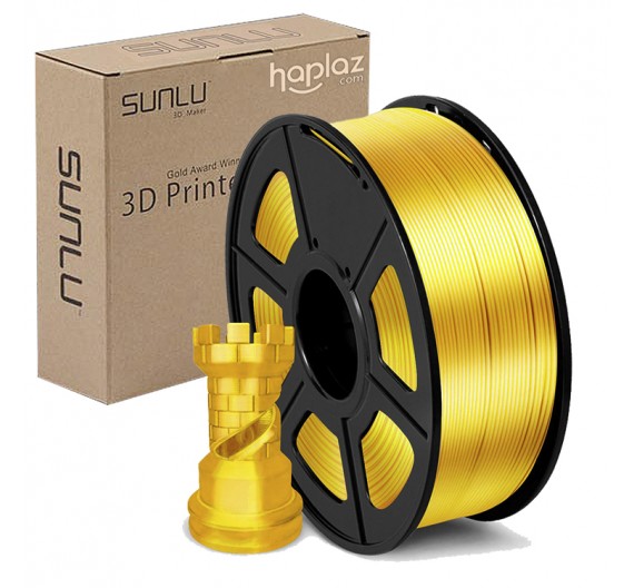 Filamento Silk Premium Pla 1,75mm Impresión 3d Seda Brillante Luz de Oro
