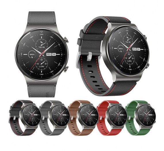 Comprar Correa de cuero de 22mm para Huawei Watch GT2 Pro, repuesto de  correa de reloj inteligente para Huawei Honor Magic Watch 2 46mm