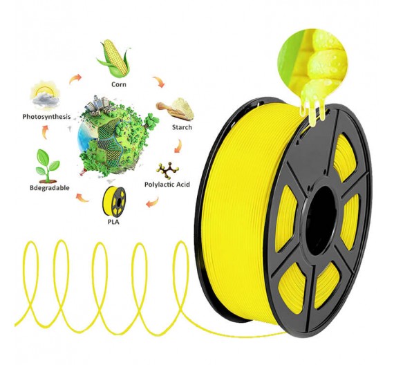 Filamento PLA Premium 1.75mm Impresión 3D Amarillo