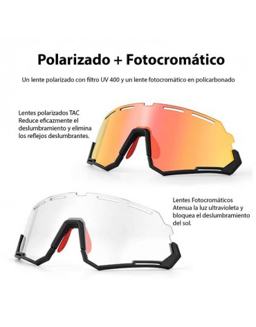 Gafas Fotocromáticas + Polarizadas 2 En 1 Rockbros