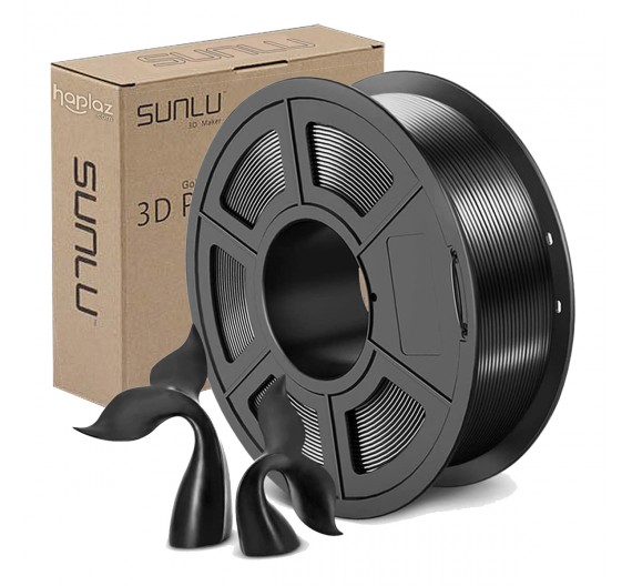 Filamento SUNLU PLA Silk Negro 1,75mm Tipo Seda