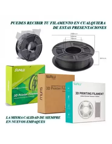 SUNLU Filamento PLA Blanco...