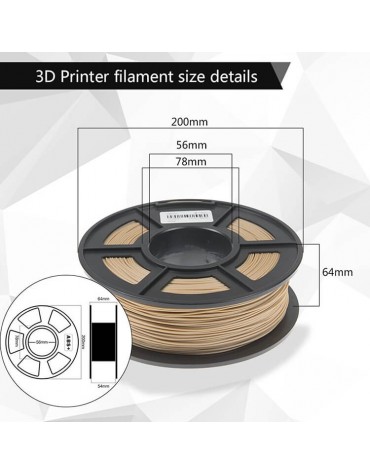 Filamento PLA 1.75mm Para Impresión 3D - Madera