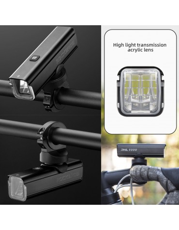 Luz Delantera Rockbros 1000 Lumens + Soporte Bicicleta