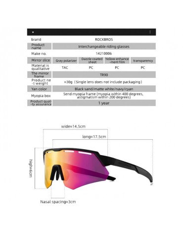 Gafas Polarizadas Rockbros SP246 4 Lentes UV400