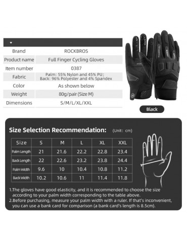 Guantes Ciclismo Mtb Moto Térmicos Touch Rockbros Originales