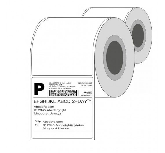 Rollo de 500 Etiquetas Adhesivas Térmicas 100x100mm Directas Rollo de 500 Etiquetas Adhesivas Térmicas 100x100mm Directas