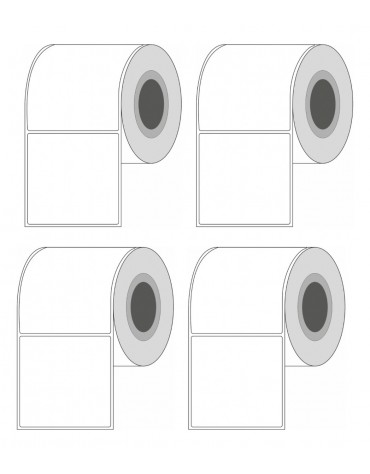 Rollo de 500 Etiquetas Adhesivas Térmicas 100x100mm Directas