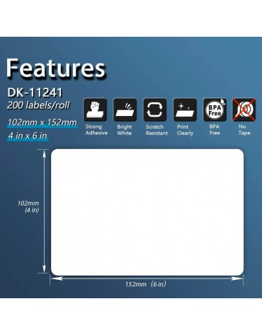 Etiqueta Térmica Compatible Brother Dk-1241 (102x152mm)