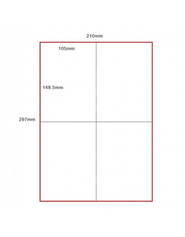 Papel Adhesivo A4 X 4...