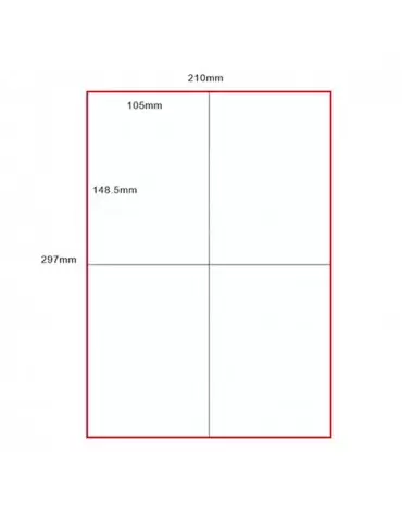 Papel Adhesivo A4 X 4...