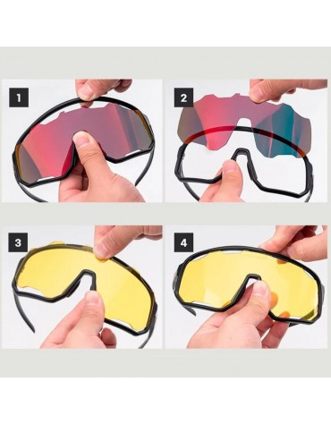 Gafas Fotocromáticas Rockbros Uv400 3 Lentes