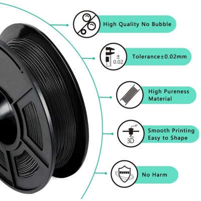 Filamento Tpu Sunlu 1.75mm 1kg Negro Flexible