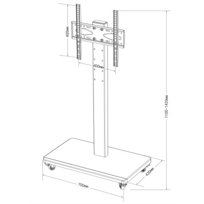 Soporte Televisor Smart Tv Lcd Base De Piso Pedestal Movil Soporte Televisor Smart Tv Lcd Base De Piso Pedestal Movil