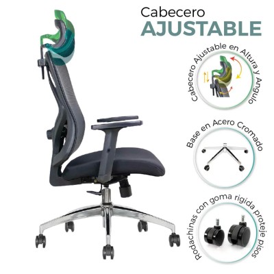 Silla Ergonómica Oficina Ajustable Ejecutiva | haplaz.com
